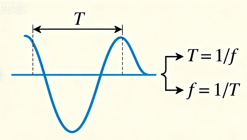 Frequency (f) Mathematically T = 1 F