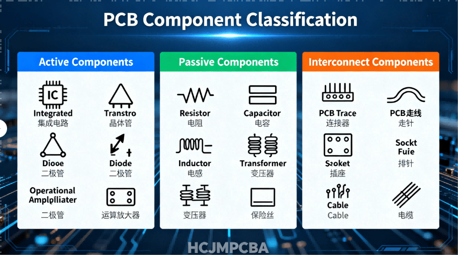 Hcjmpcba Pcb Component Classification Diagram