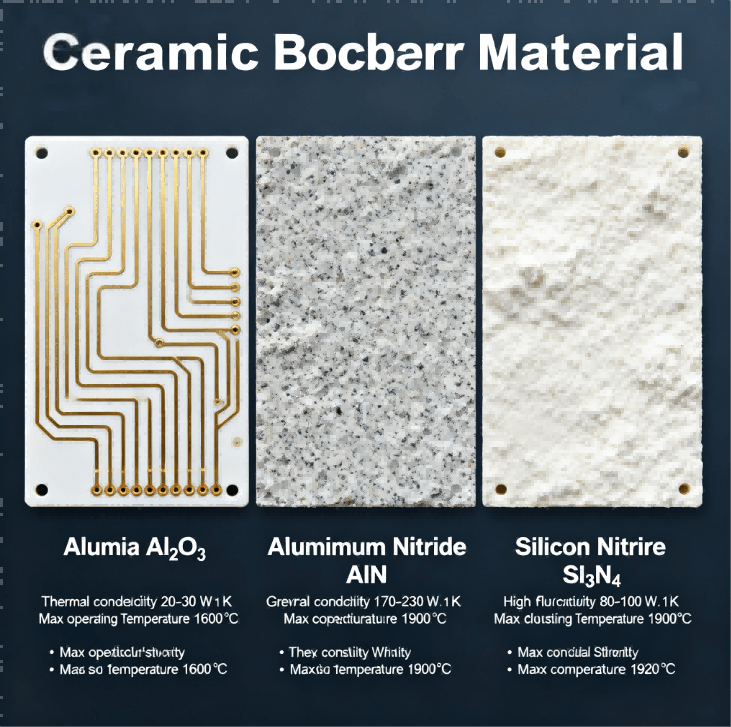 Hcjmpcba Physical Comparison Chart Of Ceramic Materials (alumina, Aluminum Nitride, Silicon Nitride)
