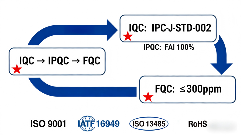Display The Iqc → Ipqc → Fqc Circular Flow