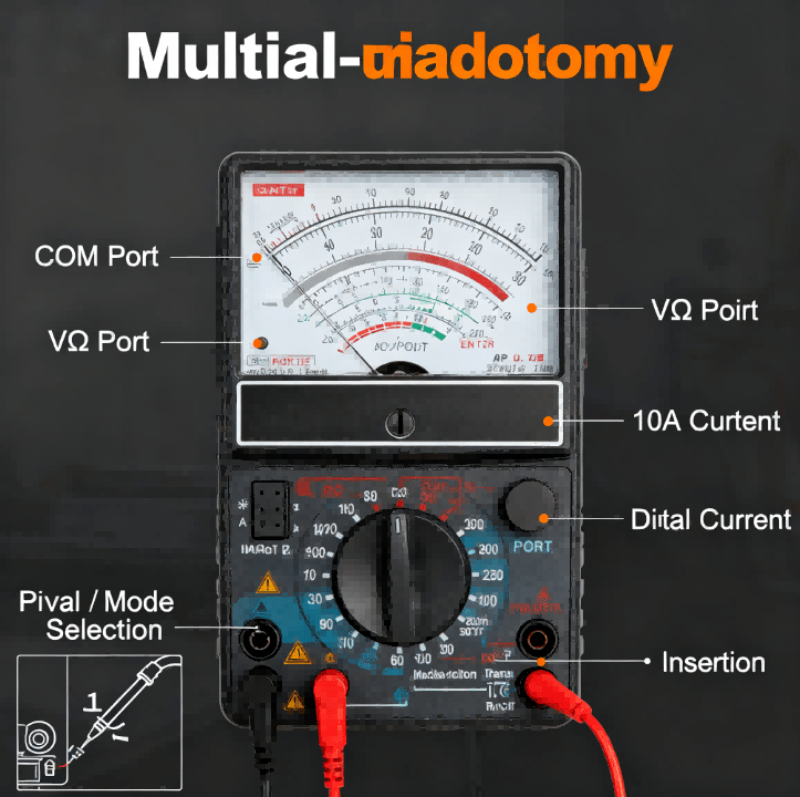 Hcjmpcba Multimeter Anatomy Dial & Ports Layout