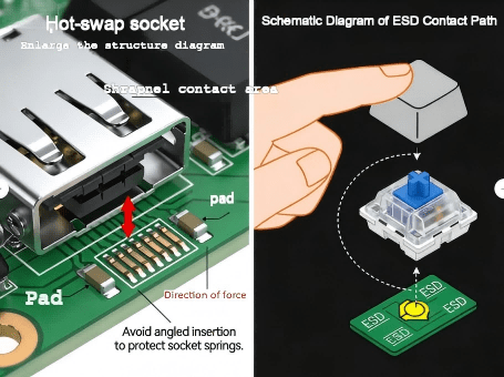 5 Pin Switch Keyboard Socket