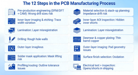 Overview Of The 12 Step Pcb Manufacturing Process