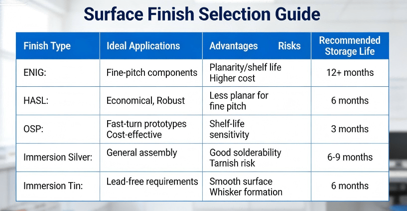 Pcb Manufacturing Process Surface Treatment Options
