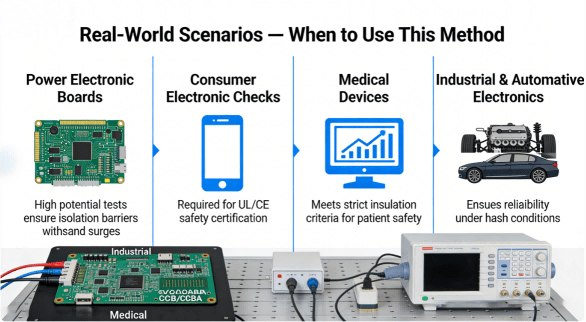 Medical, Industrial, And Automotive Pcbspcbas Are Being Tested At The Hipot Test Bench