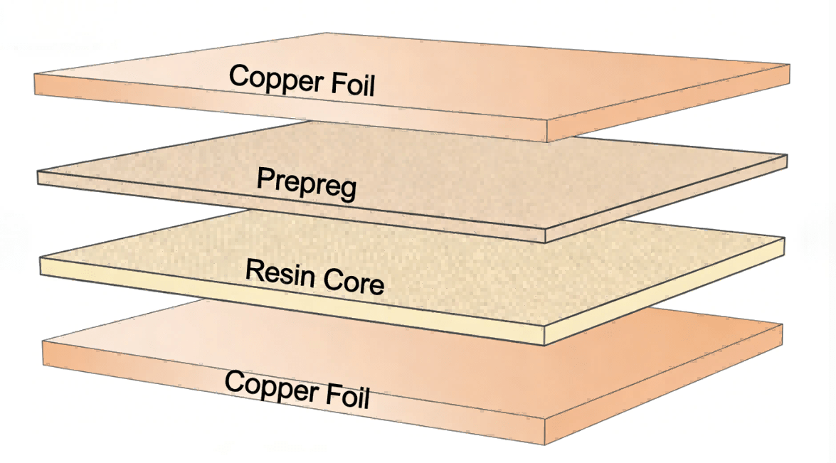 Copper Clad Laminate Cross Section Structure Hcjmpcba