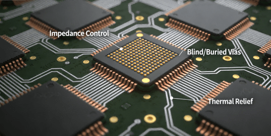 Hcjmpcba Close Up Of Pcb Routing 3d