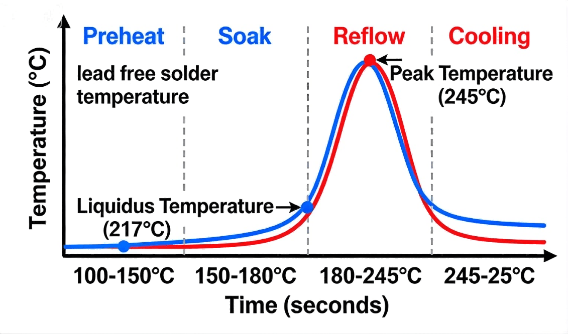 Hcjmpcba Lead Free Solder Reflow Soldering Temperature Profile Chart