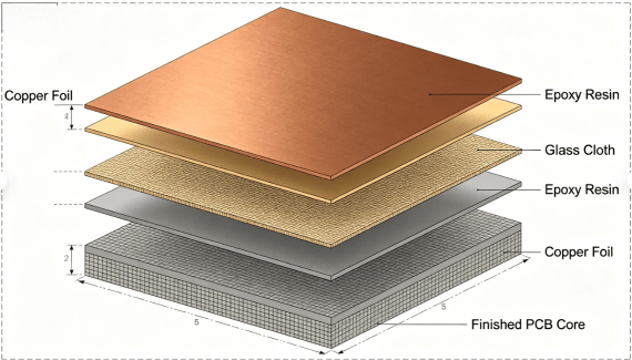 Cross Section Of Fr4 Laminated Structure