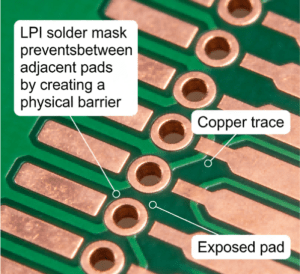 How The Solder Mask Prevents Solder Bridging Between Adjacent Pads Hcjmpcba