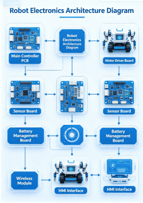 Pcb Robot Electronics Architecture Diagram Hcjmpcba