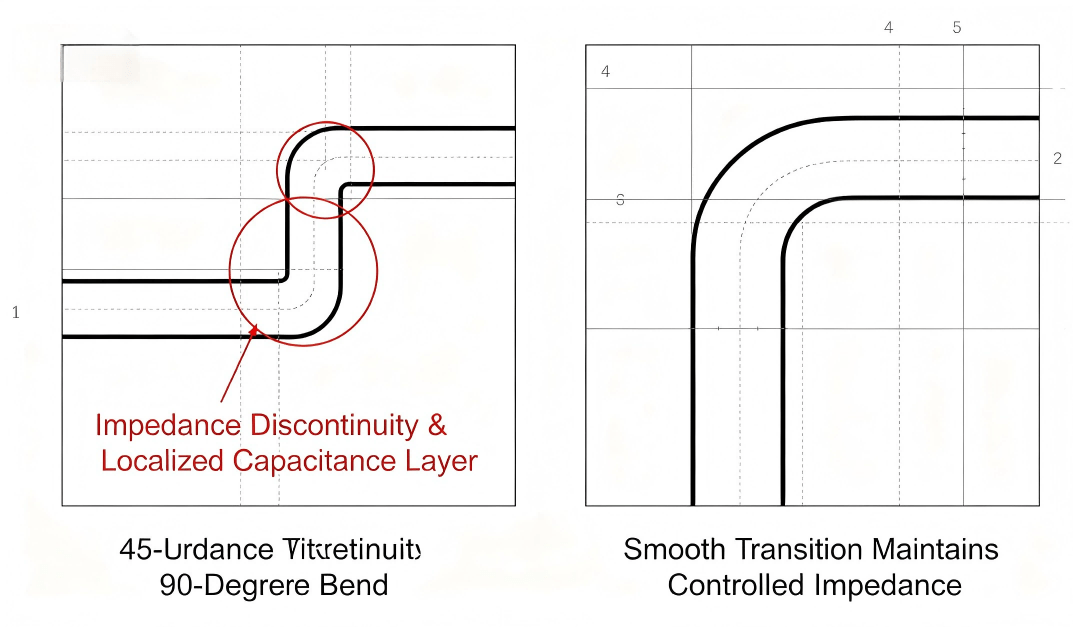 Comparison Of The Influence Of Trace Geometric Angles On Signal Reflection