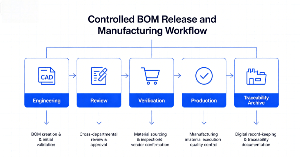 Controlled Bom Release And Manufacturing Workflow Hcjmpcba