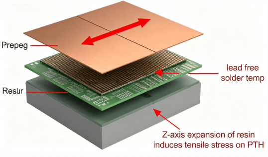 Copper Clad Laminate Layer Structure And Thermal Stress Interaction
