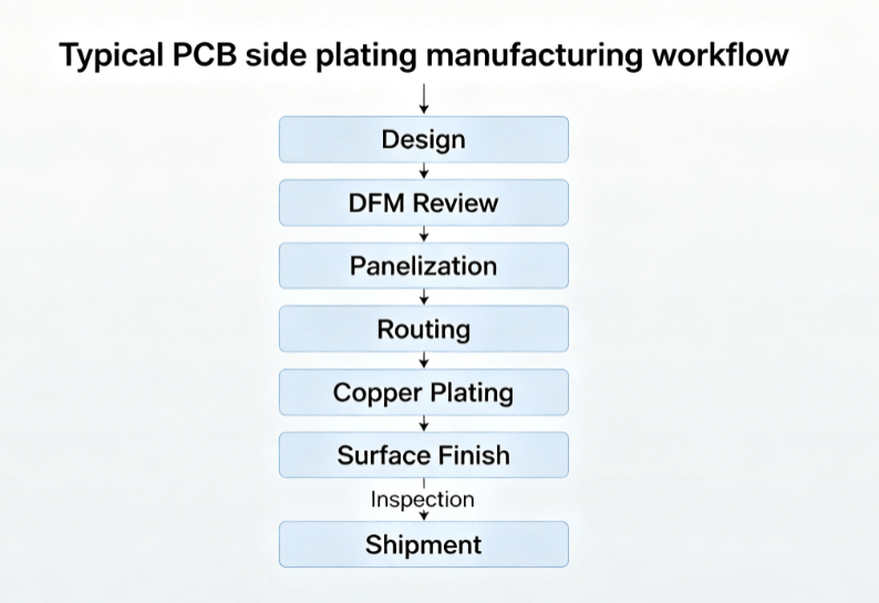 Typical Pcb Side Plating Manufacturing Workflow Hcjmpcba