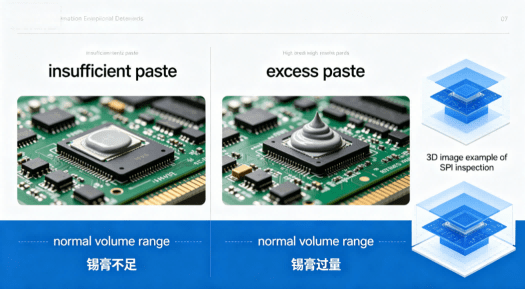 Comparison Chart Of Abnormal Solder Paste Volume