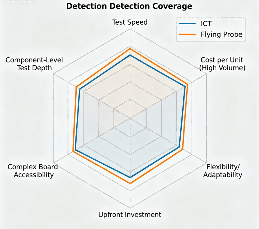 Radar Chart For Comparison Of Defect Detection Coverage Rate