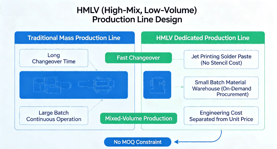 Schematic Diagram Of Dedicated Hmlv Production Line Design Hcjmpcba