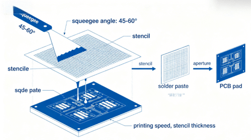 Schematic Diagram Of Stencil Printing Process