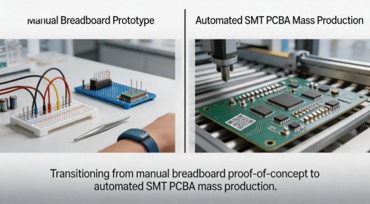 Evolution Comparison From Prototype To Industrial Production Line