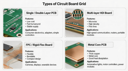Types Of Circuit Board Grid Hcjmpcba